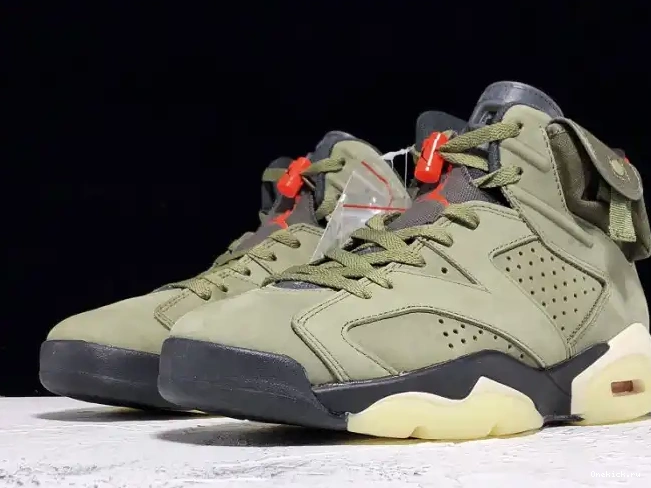 One Kick CN1084-200 Travis x Scott 6 Jordan Medium Air Olive 0607